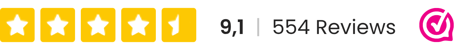 WebwinkelKeur: 9,1 op basis van 554 reviews